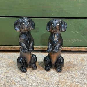 Vintage Occupied Japan Dachshund Salt and Pepper Shakers
